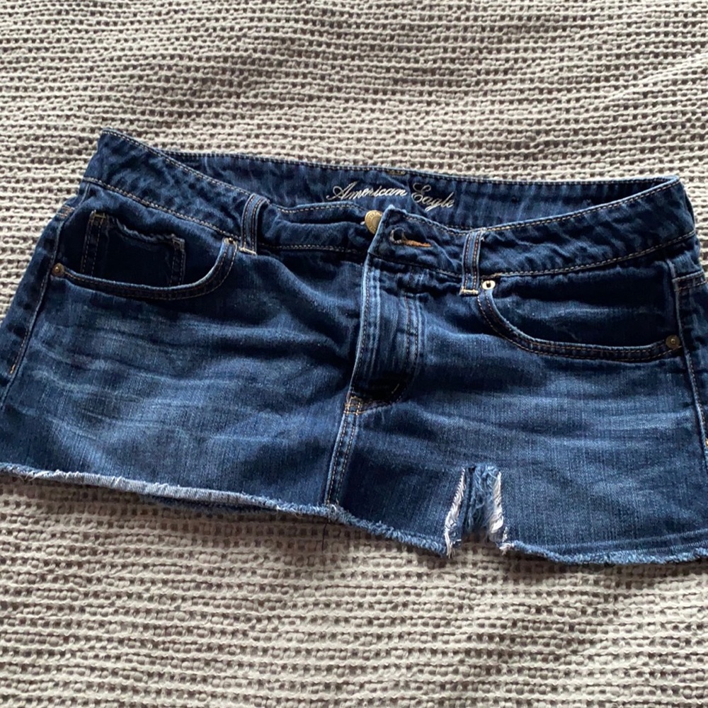 Jean mini skirt